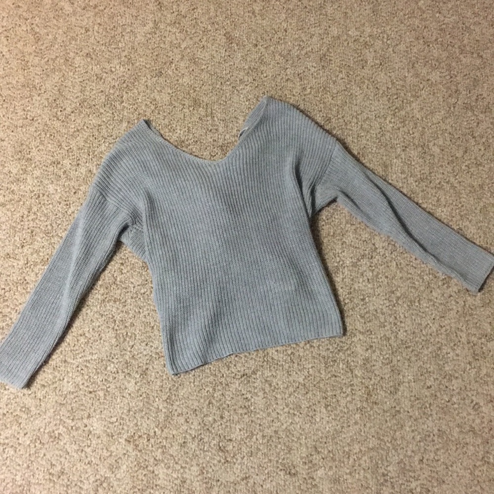 Oh so comfy Grey tie not sweater